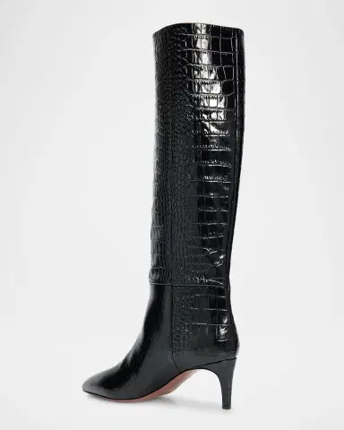 Paris Texas 60mm Croc-Embossed Leather Knee-High Boots | Thumbnail 2 Paris Texas 60mm Croc-Embossed Leather Knee-High Boots | Thumbnail 2