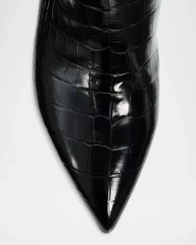 Paris Texas 60mm Croc-Embossed Leather Knee-High Boots | Thumbnail 4 Paris Texas 60mm Croc-Embossed Leather Knee-High Boots | Thumbnail 4
