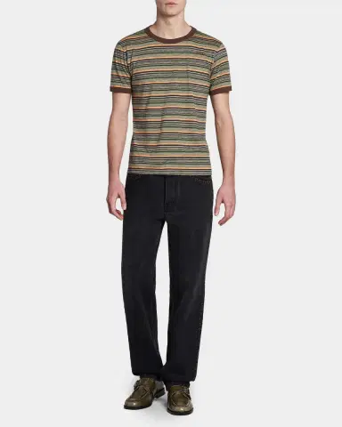 Marni Men's Striped Cotton Crewneck T-Shirt | Thumbnail 2
