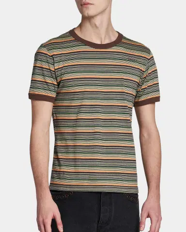 Marni Men's Striped Cotton Crewneck T-Shirt | Thumbnail 4