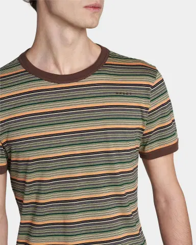 Marni Men's Striped Cotton Crewneck T-Shirt | Thumbnail 5