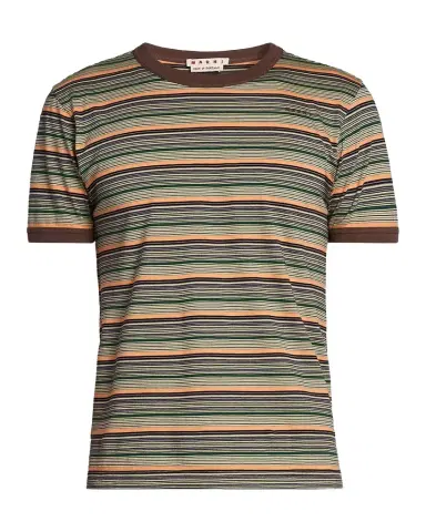 Marni Men's Striped Cotton Crewneck T-Shirt | Thumbnail 1