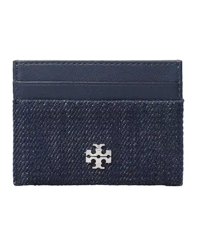 Tory Burch Charlie Denim Card Case | Thumbnail 3 Tory Burch Charlie Denim Card Case | Thumbnail 3