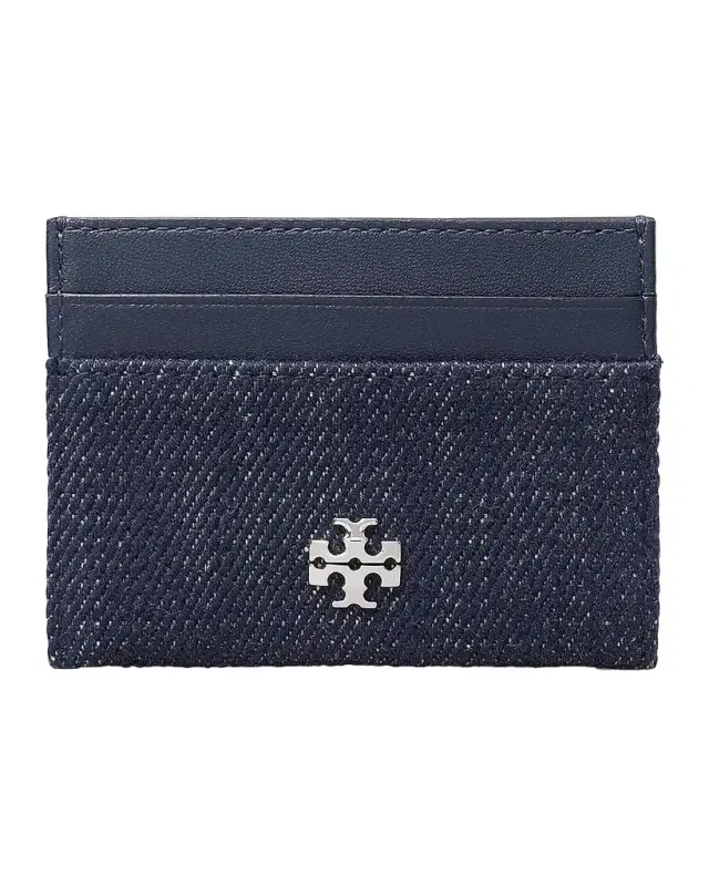 Tory Burch Charlie Denim Card Case