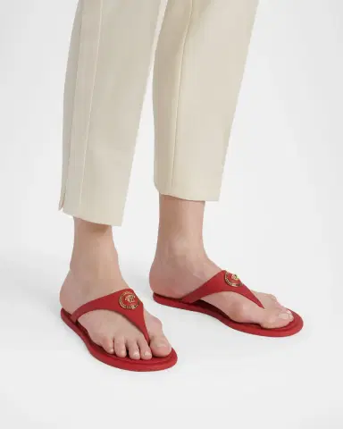 Versace Alia Medusa Rubber Thong Sandals | Thumbnail 2