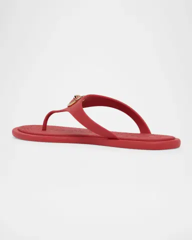 Versace Alia Medusa Rubber Thong Sandals | Thumbnail 4