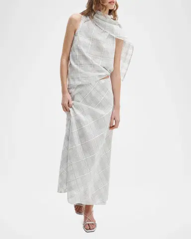 rag & bone Adela Plaid Silk-Blend Scarf Top | Thumbnail 2 rag & bone Adela Plaid Silk-Blend Scarf Top | Thumbnail 2