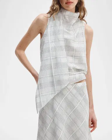 rag & bone Adela Plaid Silk-Blend Scarf Top | Thumbnail 4 rag & bone Adela Plaid Silk-Blend Scarf Top | Thumbnail 4