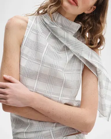 rag & bone Adela Plaid Silk-Blend Scarf Top | Thumbnail 5 rag & bone Adela Plaid Silk-Blend Scarf Top | Thumbnail 5
