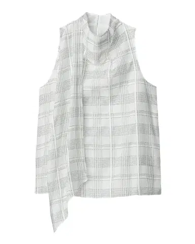 rag & bone Adela Plaid Silk-Blend Scarf Top | Thumbnail 1 rag & bone Adela Plaid Silk-Blend Scarf Top | Thumbnail 1