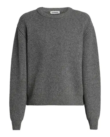 Jil Sander Men 's Fisherman 's Rib Knit Crewneck Sweater | Thumbnail 1