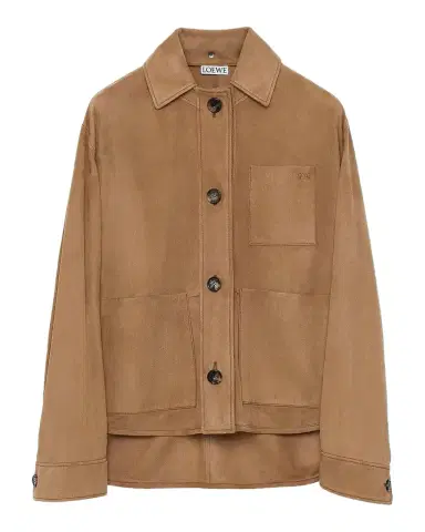 Loewe Workwear High-Low Suede Jacket | Thumbnail 1 Loewe Workwear High-Low Suede Jacket | Thumbnail 1