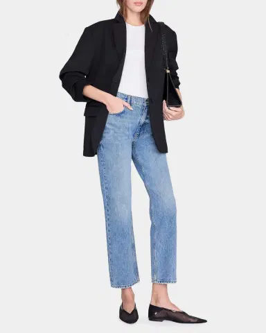 Anine Bing Kate Cotton Straight-Leg Jeans | Thumbnail 2