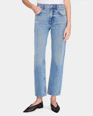 Anine Bing Kate Cotton Straight-Leg Jeans | Thumbnail 4