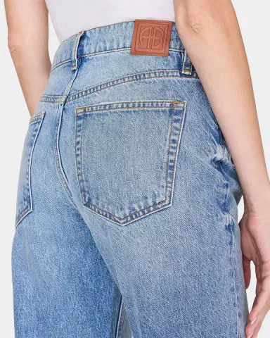 Anine Bing Kate Cotton Straight-Leg Jeans | Thumbnail 5