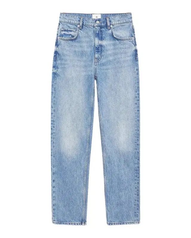 ANINE BING Kate Cotton Straight-Leg Jeans