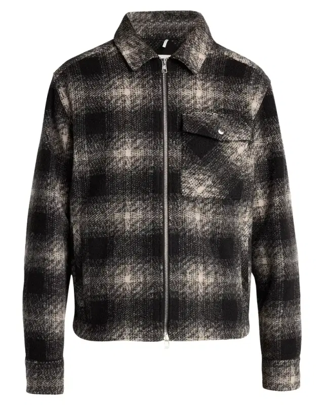 Moncler en 's Buffalo Check Full-Zip Shirt Jacket