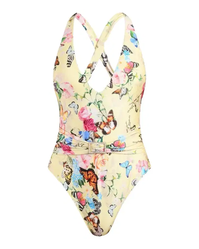 La Blanca Garden Butterflies Lisa Printed One-Piece Swimsuit
