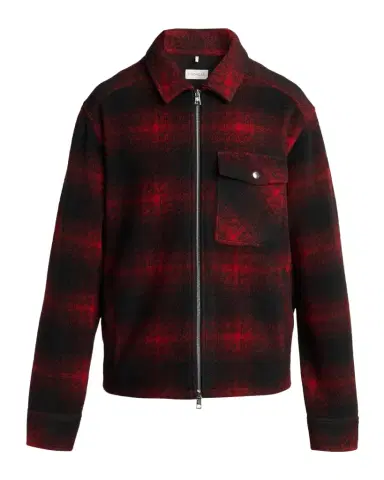 Moncler Men's Buffalo Check Full-Zip Shirt Jacket | Thumbnail 1