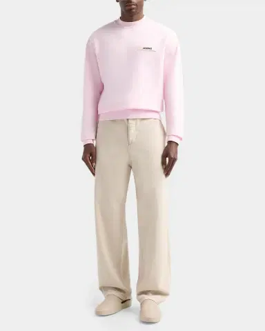 Jacquemus Men's Le De Nimes Cotton-Hemp Pants | Thumbnail 2