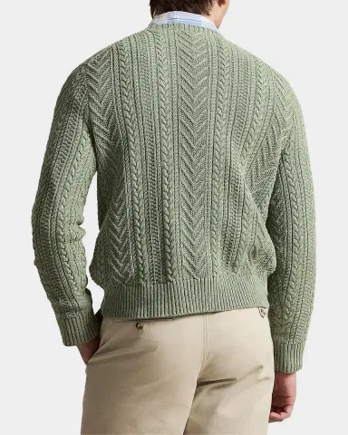 Polo Ralph Lauren Men's Aran-Knit Cotton-Linen Sweater | Thumbnail 3