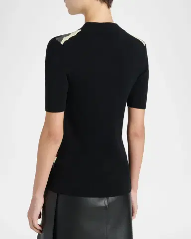 Marni 3D Wave Short-Sleeve Wool Sweater | Thumbnail 3 Marni 3D Wave Short-Sleeve Wool Sweater | Thumbnail 3