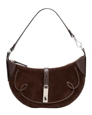 Polo Ralph Lauren Polo ID Western Suede Shoulder Bag | Thumbnail 1 Polo Ralph Lauren Polo ID Western Suede Shoulder Bag | Thumbnail 1