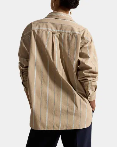 Polo Ralph Lauren Oversized Striped Cotton Button-Front Shirt | Thumbnail 3 Polo Ralph Lauren Oversized Striped Cotton Button-Front Shirt | Thumbnail 3
