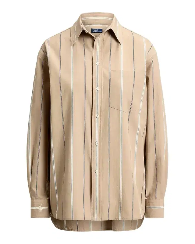 Polo Ralph Lauren Oversized Striped Cotton Button-Front Shirt