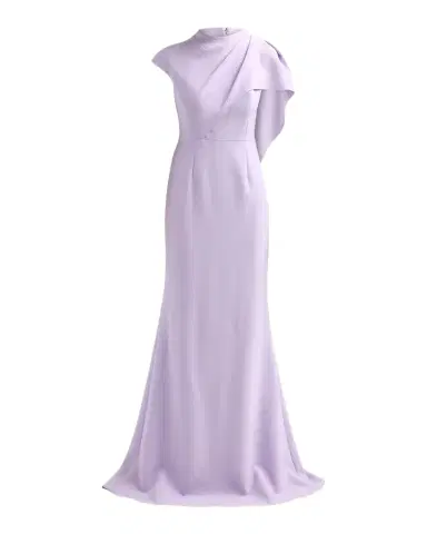 Rickie Freeman for Teri Jon Asymmetric Drape Cape Gown | Thumbnail 1