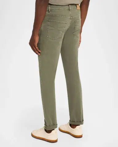 Brunello Cucinelli Men's Dyed Denim Slim-Straight Leg Five-Pocket Pants | Thumbnail 3 Brunello Cucinelli Men's Dyed Denim Slim-Straight Leg Five-Pocket Pants | Thumbnail 3