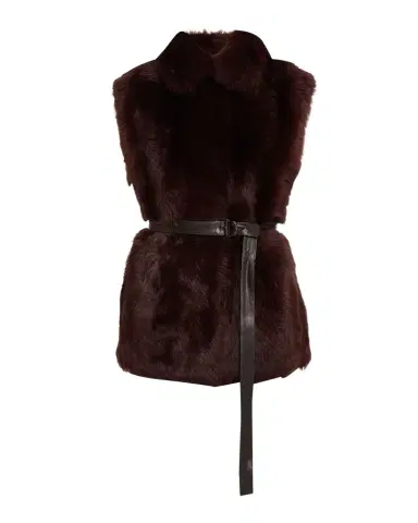 Brunello Cucinelli Leather-Trim Lamb Shearling Belted Vest | Thumbnail 1 Brunello Cucinelli Leather-Trim Lamb Shearling Belted Vest | Thumbnail 1