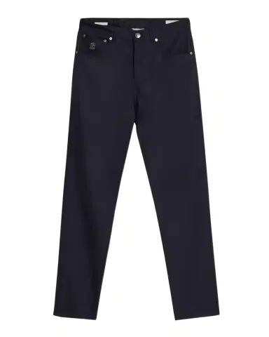 Brunello Cucinelli Men's Flannel Tapered Leg Five-Pocket Pants | Thumbnail 1