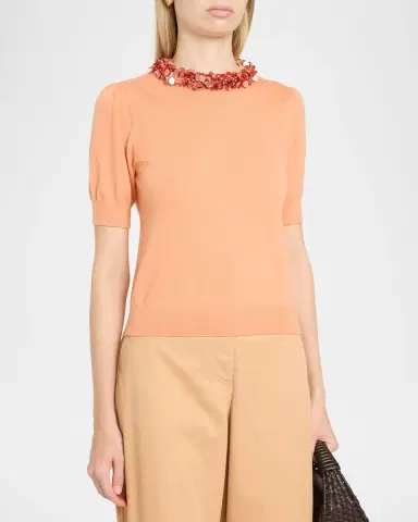 Ulla Johnson Jude Embellished Merino Sweater | Thumbnail 4