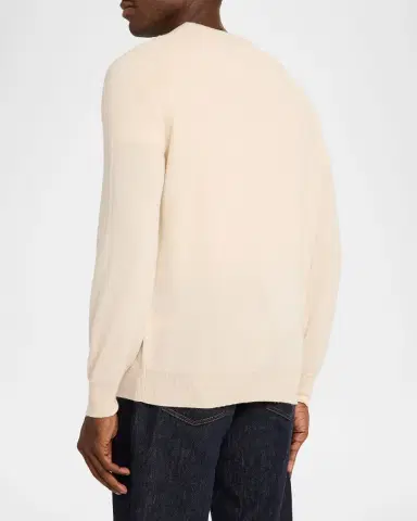 Brunello Cucinelli Men's Cashmere Melange Crewneck Sweater | Thumbnail 3 Brunello Cucinelli Men's Cashmere Melange Crewneck Sweater | Thumbnail 3