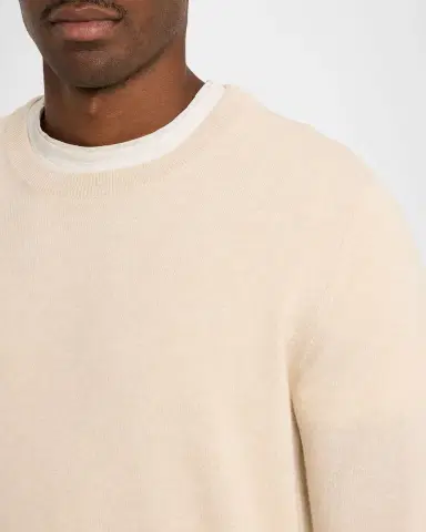 Brunello Cucinelli Men's Cashmere Melange Crewneck Sweater | Thumbnail 5 Brunello Cucinelli Men's Cashmere Melange Crewneck Sweater | Thumbnail 5