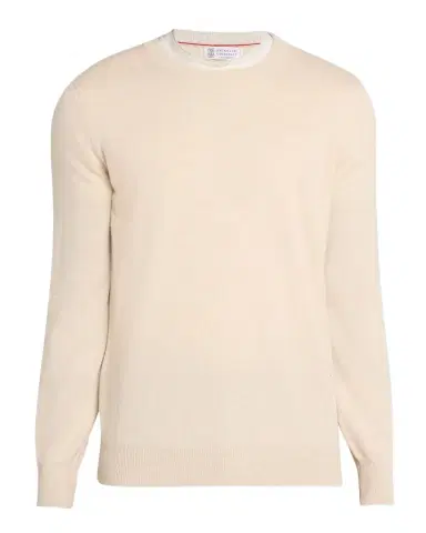 Brunello Cucinelli Men's Cashmere Melange Crewneck Sweater | Thumbnail 1 Brunello Cucinelli Men's Cashmere Melange Crewneck Sweater | Thumbnail 1