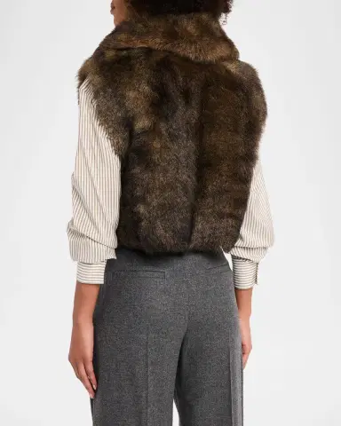 Brunello Cucinelli Lamb Shearling Crop Vest | Thumbnail 3 Brunello Cucinelli Lamb Shearling Crop Vest | Thumbnail 3