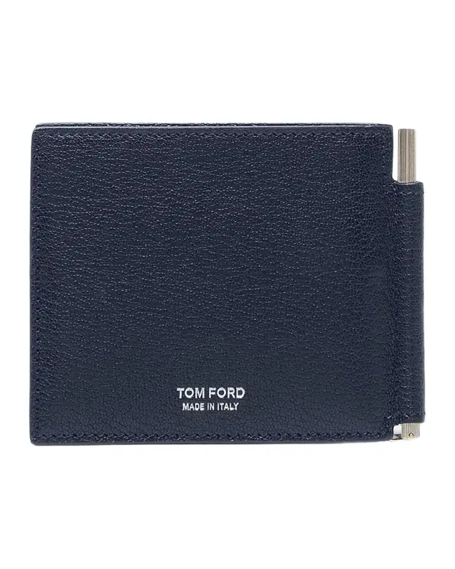 TOM FORD Men 's T-Line Money Clip Leather Wallet