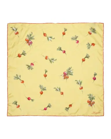 Jacquemus Men's Radish-Print Silk Scarf | Thumbnail 3