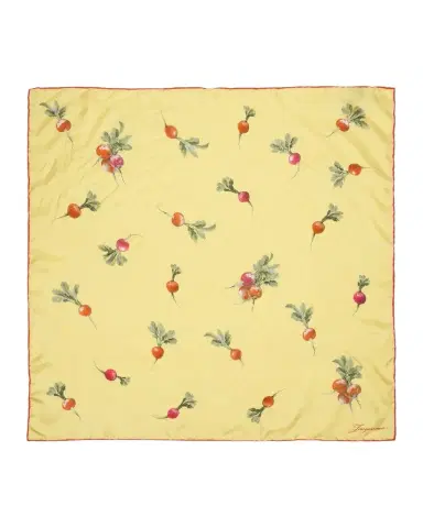 Jacquemus Men's Radish-Print Silk Scarf | Thumbnail 1