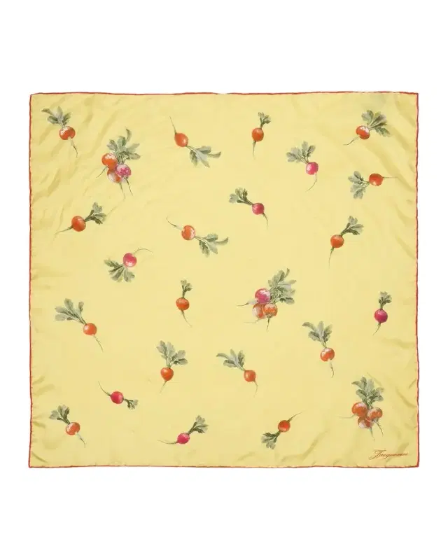 Jacquemus Men 's Radish-Print Silk Scarf