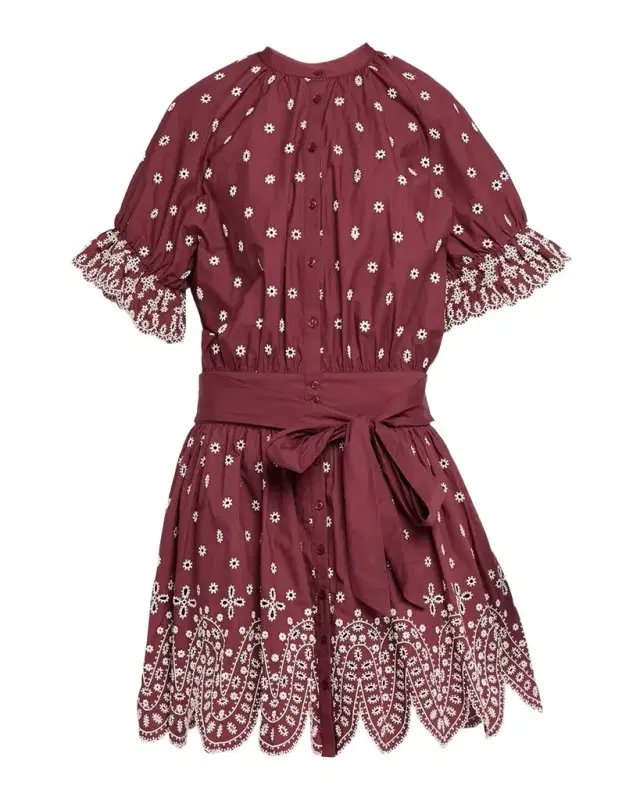 Essentiel Antwerp Kaylani Embroidered Mini Shirtdress