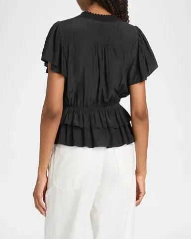 Ramy Brook Emberly Chiffon Tiered Blouse | Thumbnail 3 Ramy Brook Emberly Chiffon Tiered Blouse | Thumbnail 3