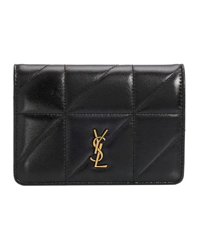 Saint Laurent Quilted Leather YSL Passport Case
