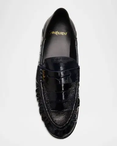 Saint Laurent Le Eel Leather Penny Loafers | Thumbnail 4 Saint Laurent Le Eel Leather Penny Loafers | Thumbnail 4