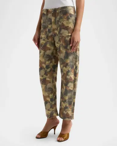 Le Jean Camouflage Barrel-Leg Utility Jeans | Thumbnail 5 Le Jean Camouflage Barrel-Leg Utility Jeans | Thumbnail 5