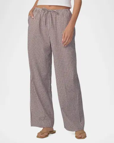 Joe's Jeans The Brynn Gingham Cotton-Blend Wide-Leg Ankle Pants | Thumbnail 6 Joe's Jeans The Brynn Gingham Cotton-Blend Wide-Leg Ankle Pants | Thumbnail 6