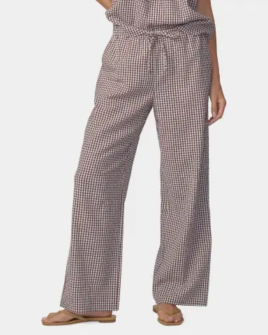 Joe's Jeans The Brynn Gingham Cotton-Blend Wide-Leg Ankle Pants | Thumbnail 7 Joe's Jeans The Brynn Gingham Cotton-Blend Wide-Leg Ankle Pants | Thumbnail 7