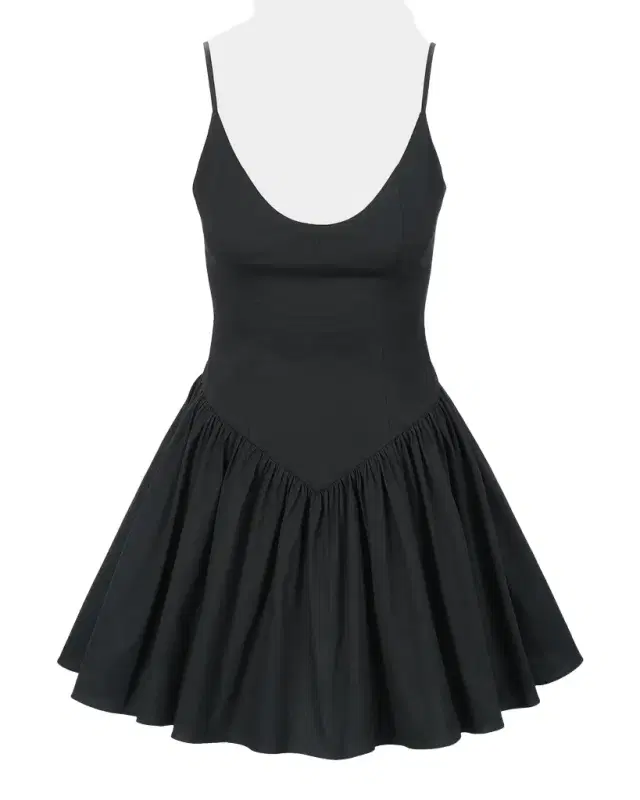 STAUD Dena Stretch-Cotton Basque Waist Minidress